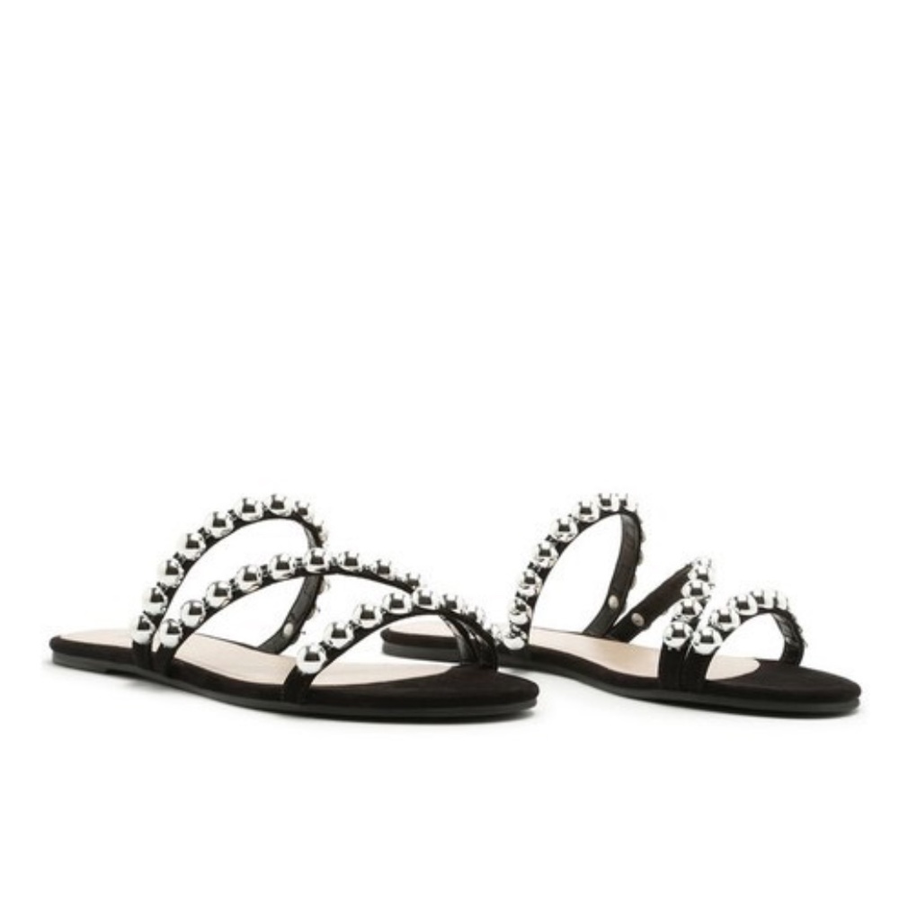 NWOT Schutz Aurelia Embellished Strappy Slide Sandal